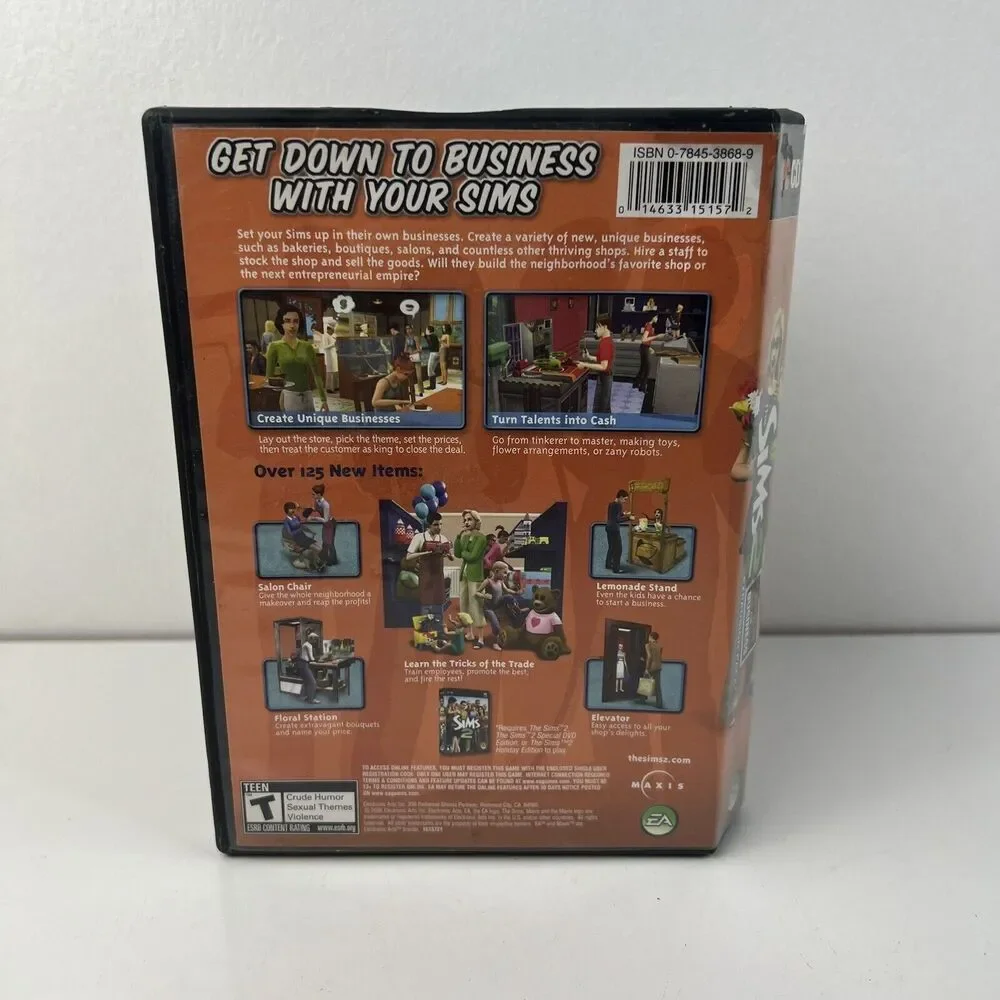 The Sims 2 Open For Business PC Game Expansion Pack 2006 Complete